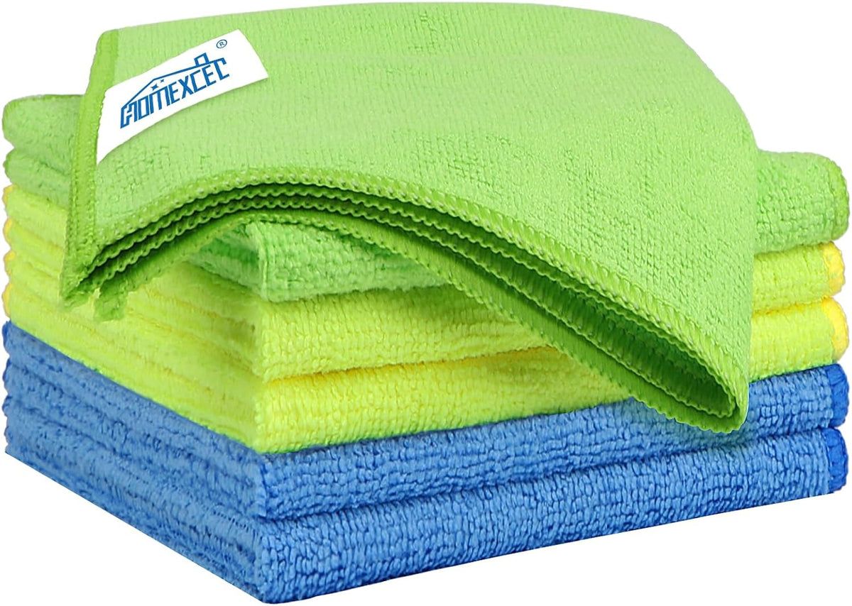 HOMEXCEL Microfiber Cleaning Cloth 6 Pack, 12.5 x 12.5 Inch Microfiber Towels for Cars, Ultra
