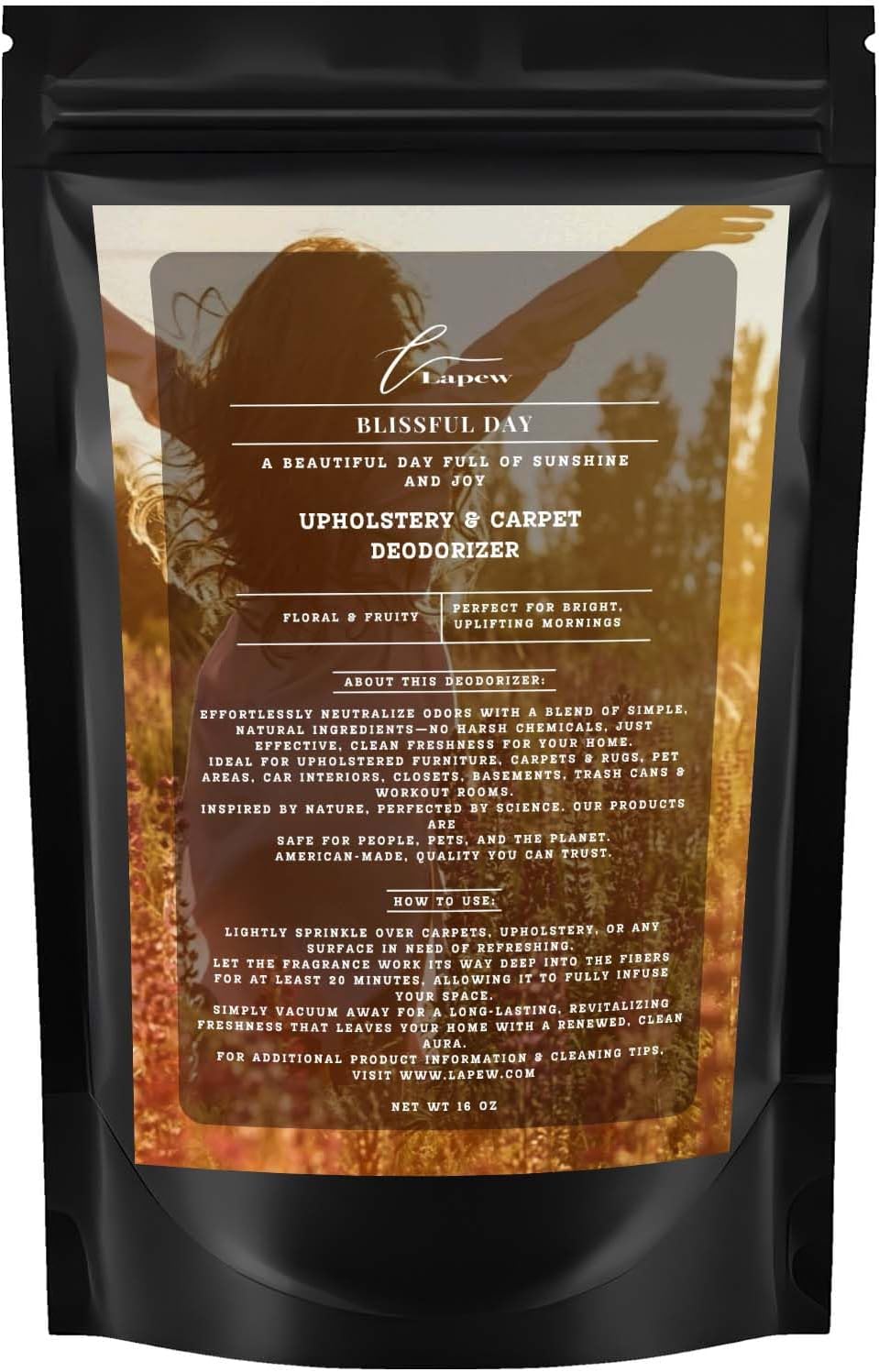 Blissful Day Carpet Freshener Powder: Powerful Odor Eliminator for Home, Upholstery Deodorizer