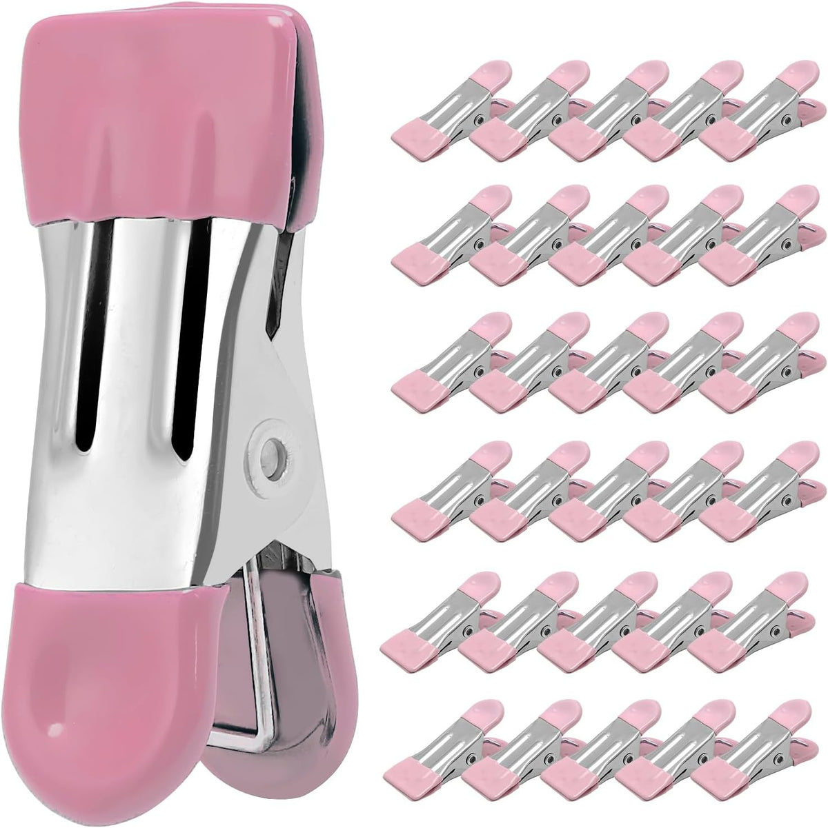 Clothes Pins Heavy Duty 30 Pack - 2.17 Inch Metal Chip Clips, Clothespins for Photo Drying