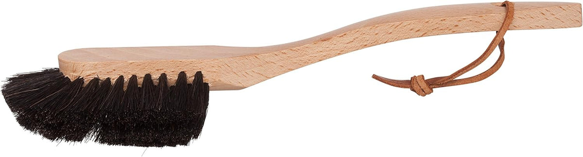 REDECKER Oiled Beechwood Dish Brush with Curved Handle, Set of 2, 10-1/2-Inch Long - Redecker Wood