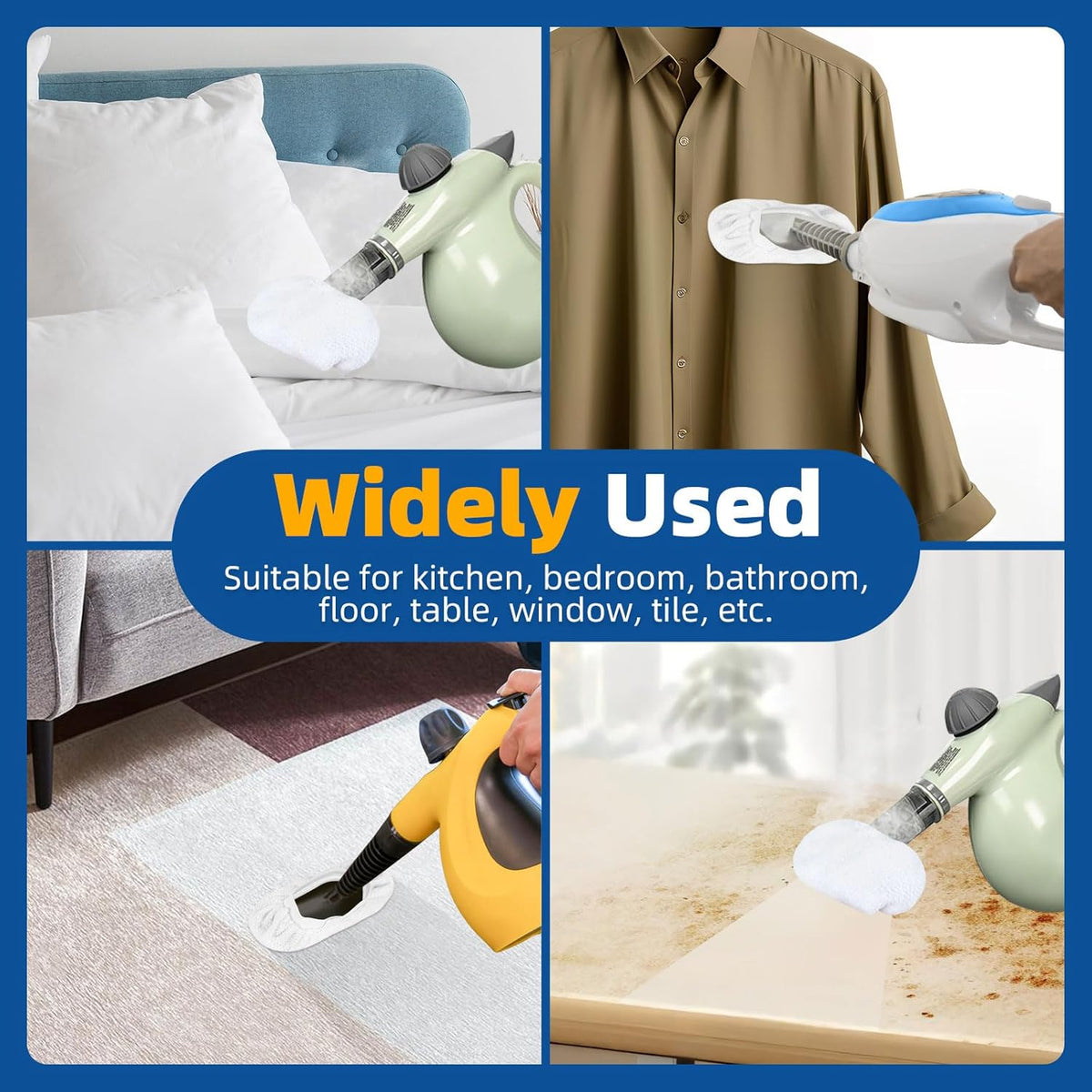 LOVECO 10 Pack Universal Microfiber Cloths for Handheld Steam Cleaner - Compatible with Bissell