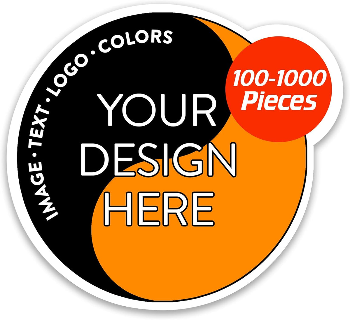 5-1000 Custom Vinyl Stickers - Upload Your own Image, Text, Design, Logo - Personalized Logo Labels