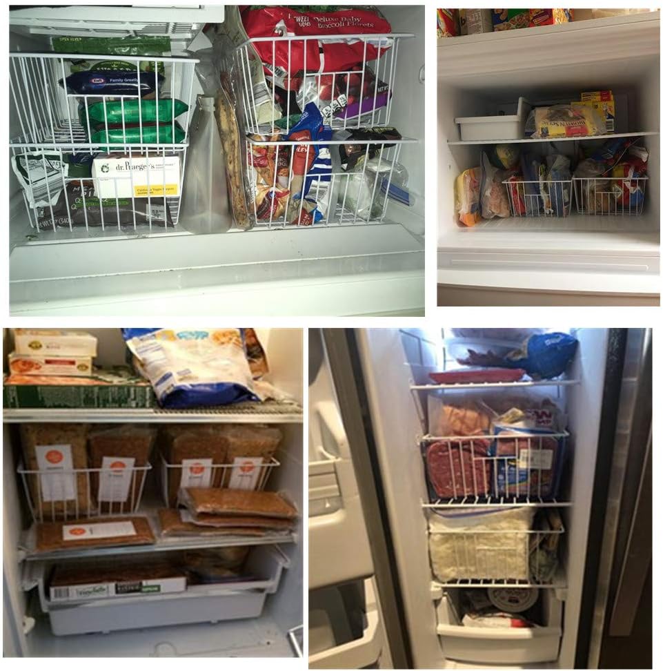 16inch Upright Freezer Organizer Baskets for 13-14,16-21 cu.ft Standup Freezer, Settle freezer