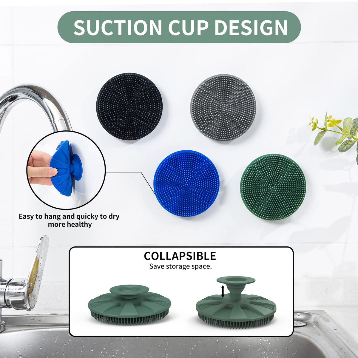 BEAUTAIL Silicone Dish Scrubber – view 4