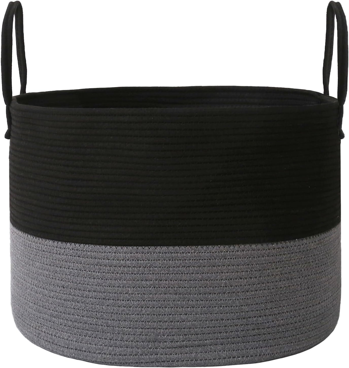 Woven Blanket Basket,115L Large Rope Storage Bin with Handles, Organizer for Blankets Toys Book and