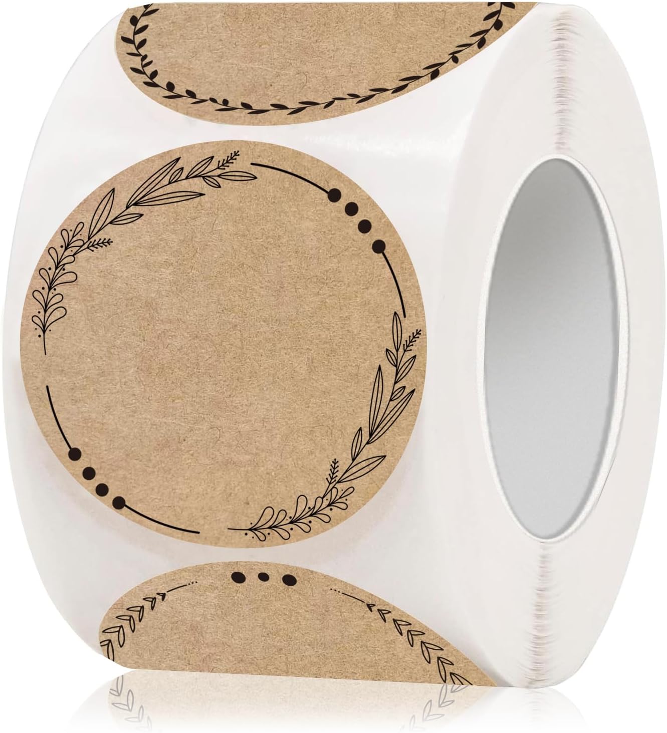 2" Brown Label Stickers for Jars and Lids, Kraft Sticker Labels for Pantry, Mason Jars, Canning