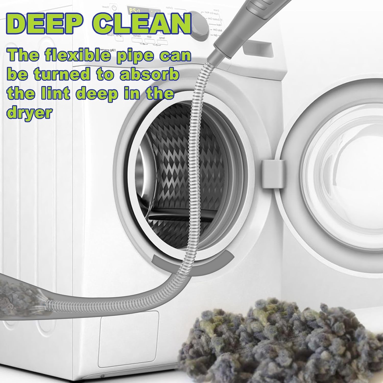 Sealegend Dryer Vent Cleaner Kit Dryer Lint Vacuum Attachment Lint Remover,Dryer Vent Vacuum Hose
