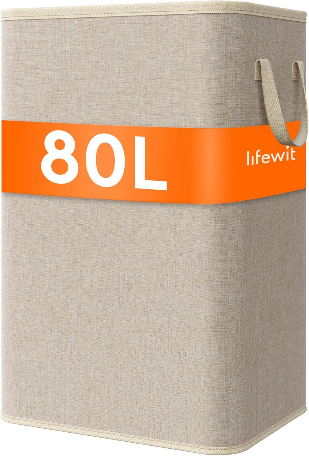 Lifewit 80L Large Tall Laundry Hamper, Collapsible Laundry Basket with Handles, Foldable Clothes