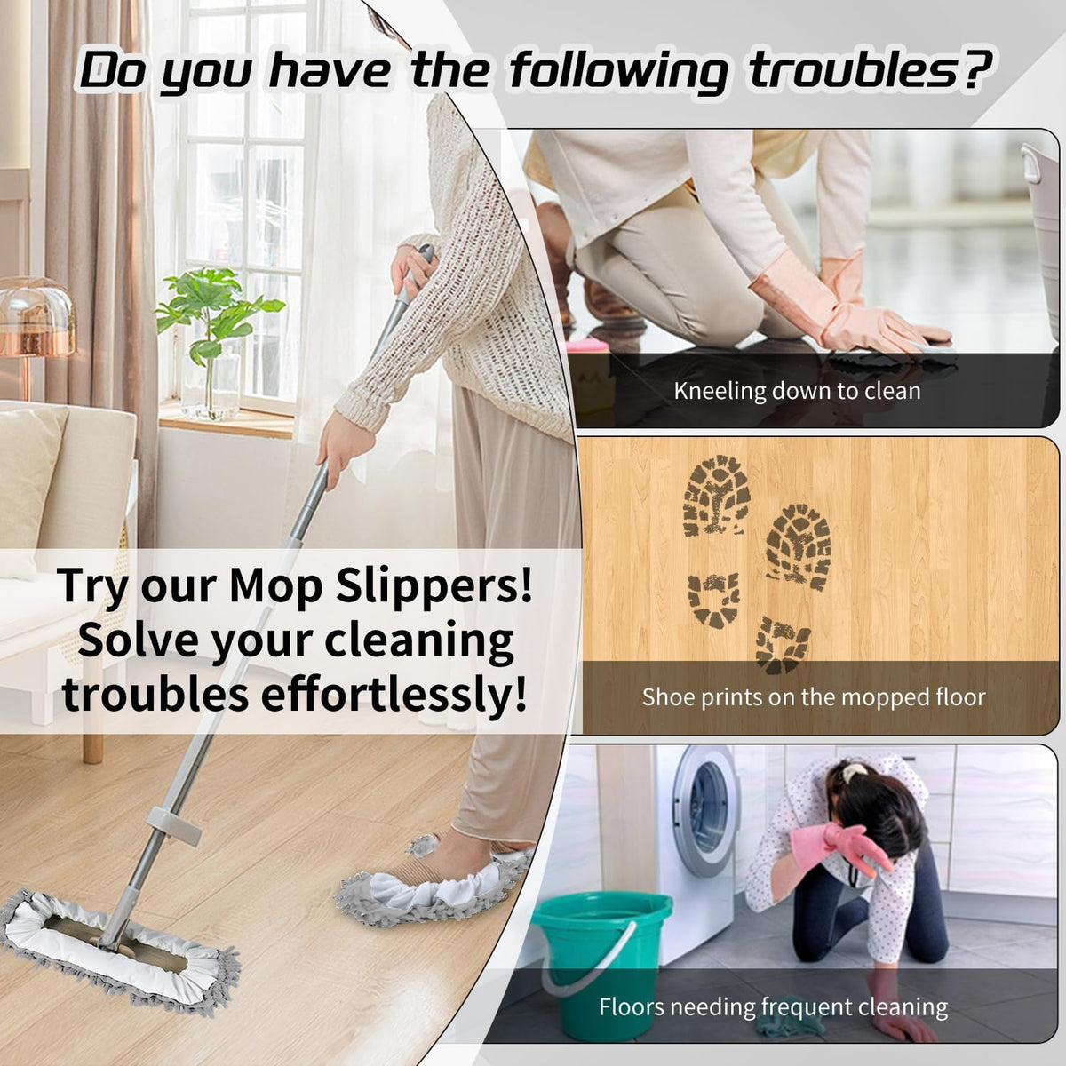 Mop Slippers Socks Floor Cleaning,Microfiber Shoe Covers dust Washable Reusable for Woman Man House