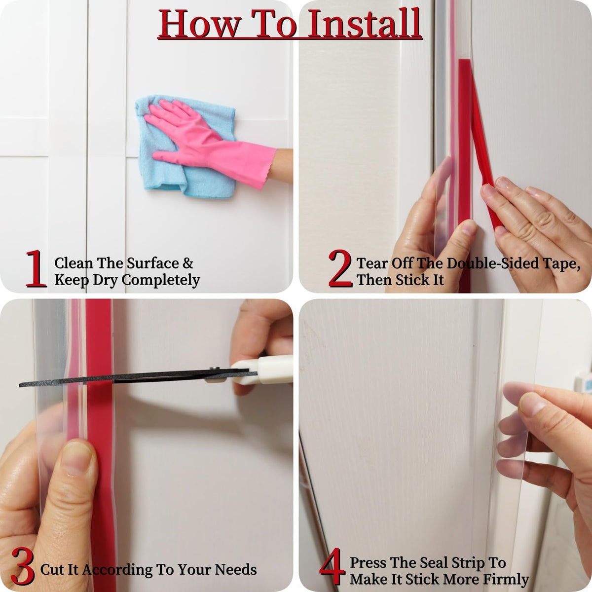 T Shape Door Seal Strip for Door & Windows Gaps，Draft Stopper Bottom Sweep Weather Stripping for
