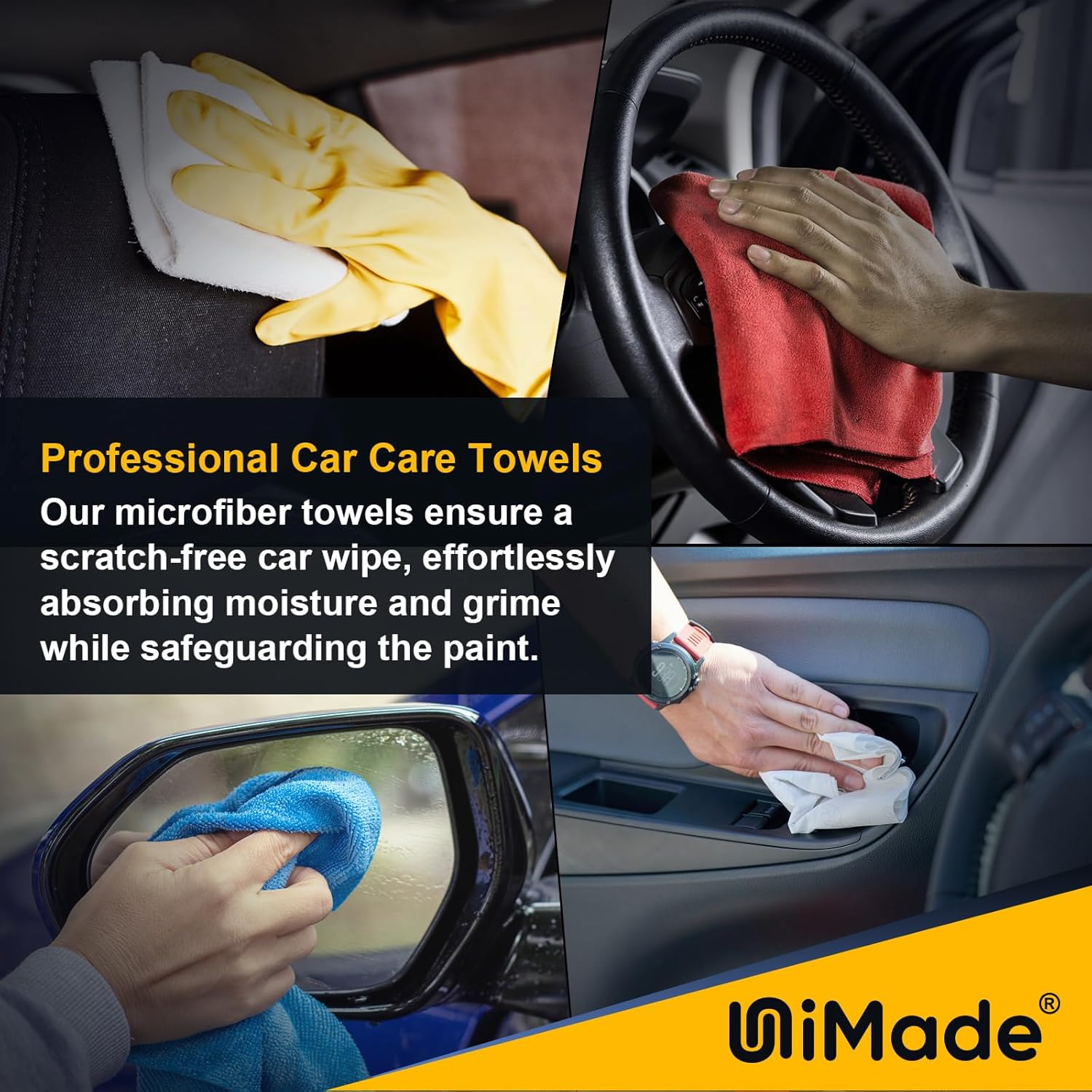 Shop Towels, 24 Pack Commercial Grade Shops Rags Microfiber Towel for Cars Cleaning Rags Bulk Clean