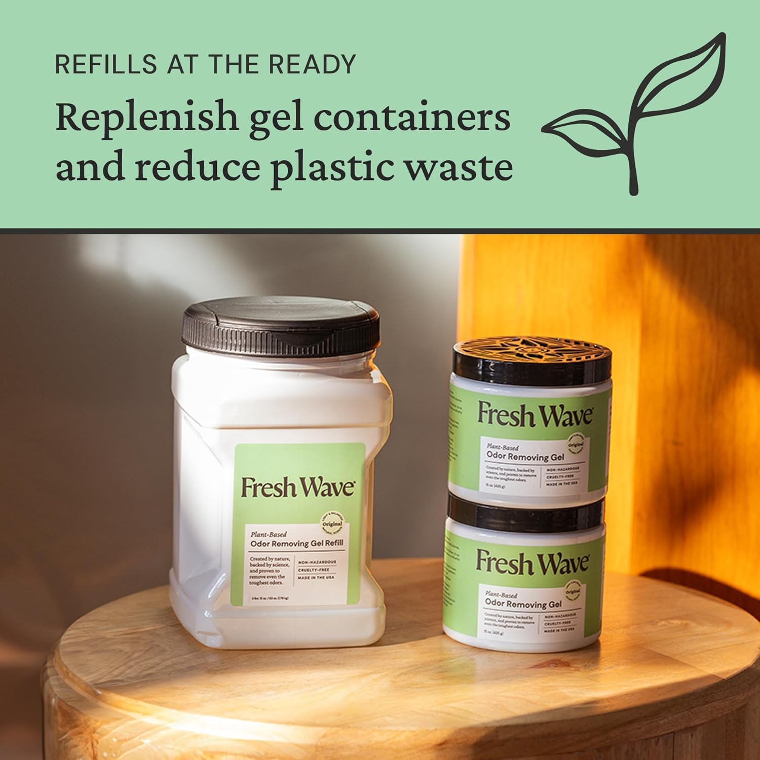 Fresh Wave Original Scent Odor Removing Gel Refill, 63 oz. | Safer Odor Absorbers for Home