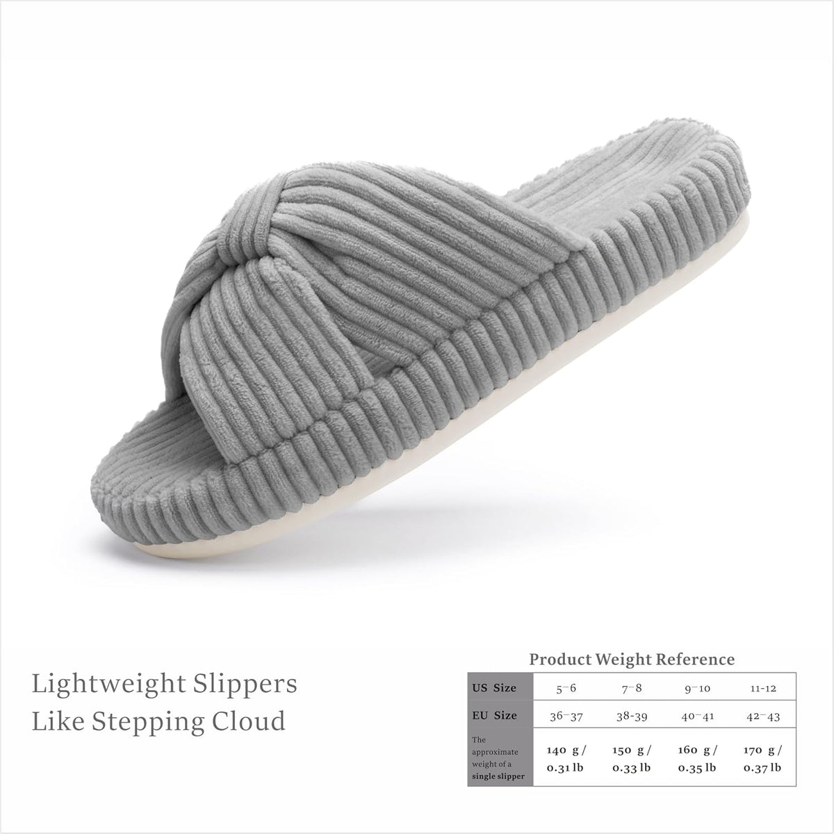 Chantomoo Slippers for Women Memory Foam House Bedroom Corduroy Bow Crossbands Slide Slipper Shoes