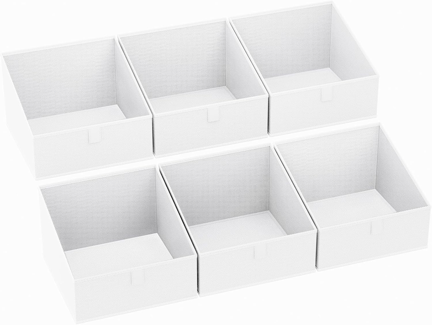 DIMJ Closet Storage Bins 6 Pack - Fabric Trapezoid Organizer Bin, Foldable Storage Baskets for
