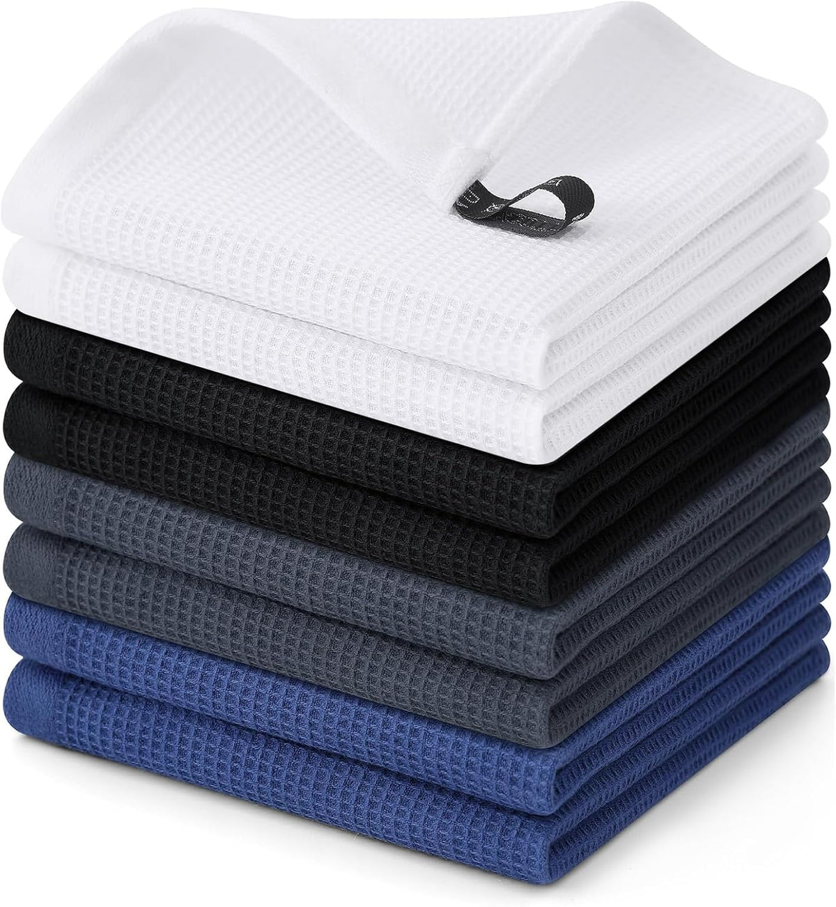 Homaxy 100% Cotton Waffle Weave Dish Cloths - 8 Pack Soft and Absorbent Dish Towels - 12 x 12