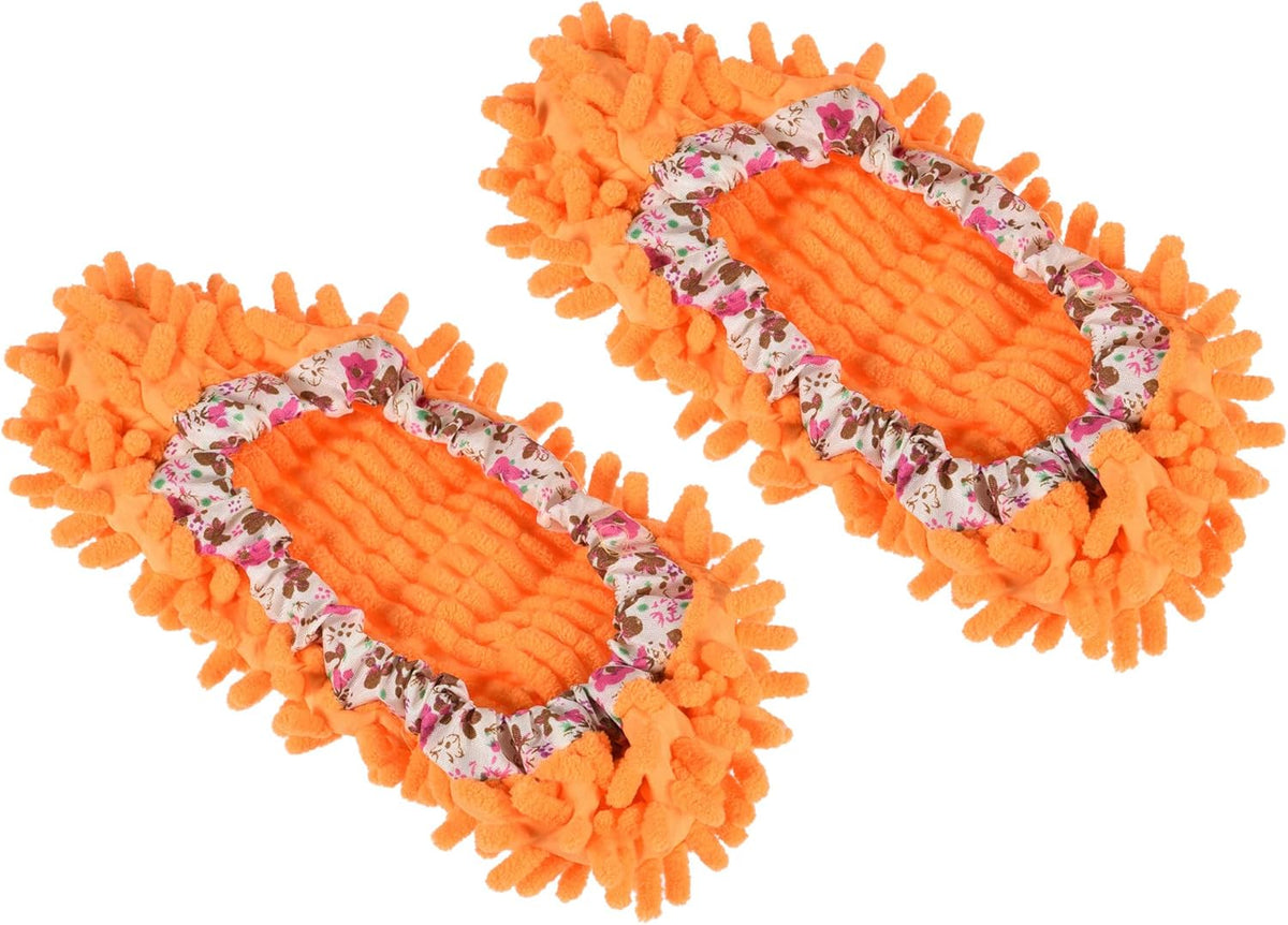 1 Pair Washable Cleaning Shoes Cover - Floor Cleaning Dust, Chenille Microfiber Duster Mop