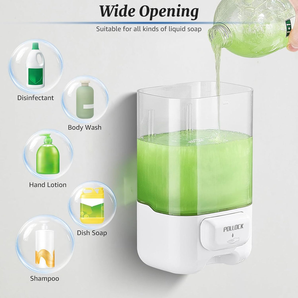 Liquid Soap Dispenser Wall Mounted,Hand Sanitizer Dispenser,Lotion Detergent Container,Dish Wash
