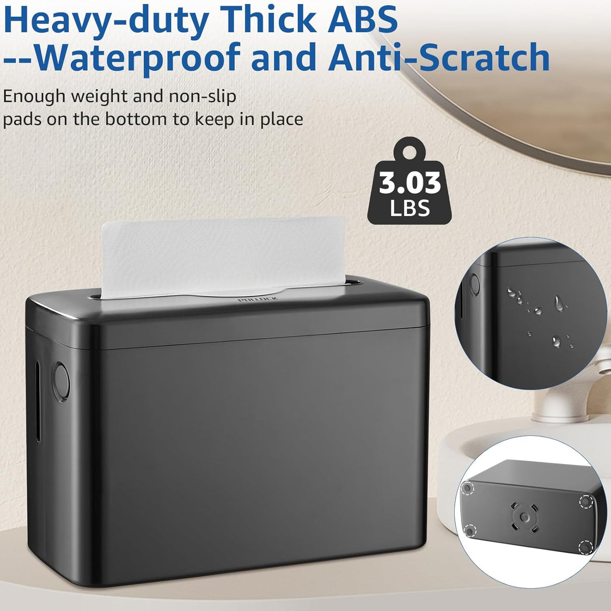 Paper Towel Dispenser Countertop, Multifold Trifold Paper Towel Holder, Hand Towel Dispenser