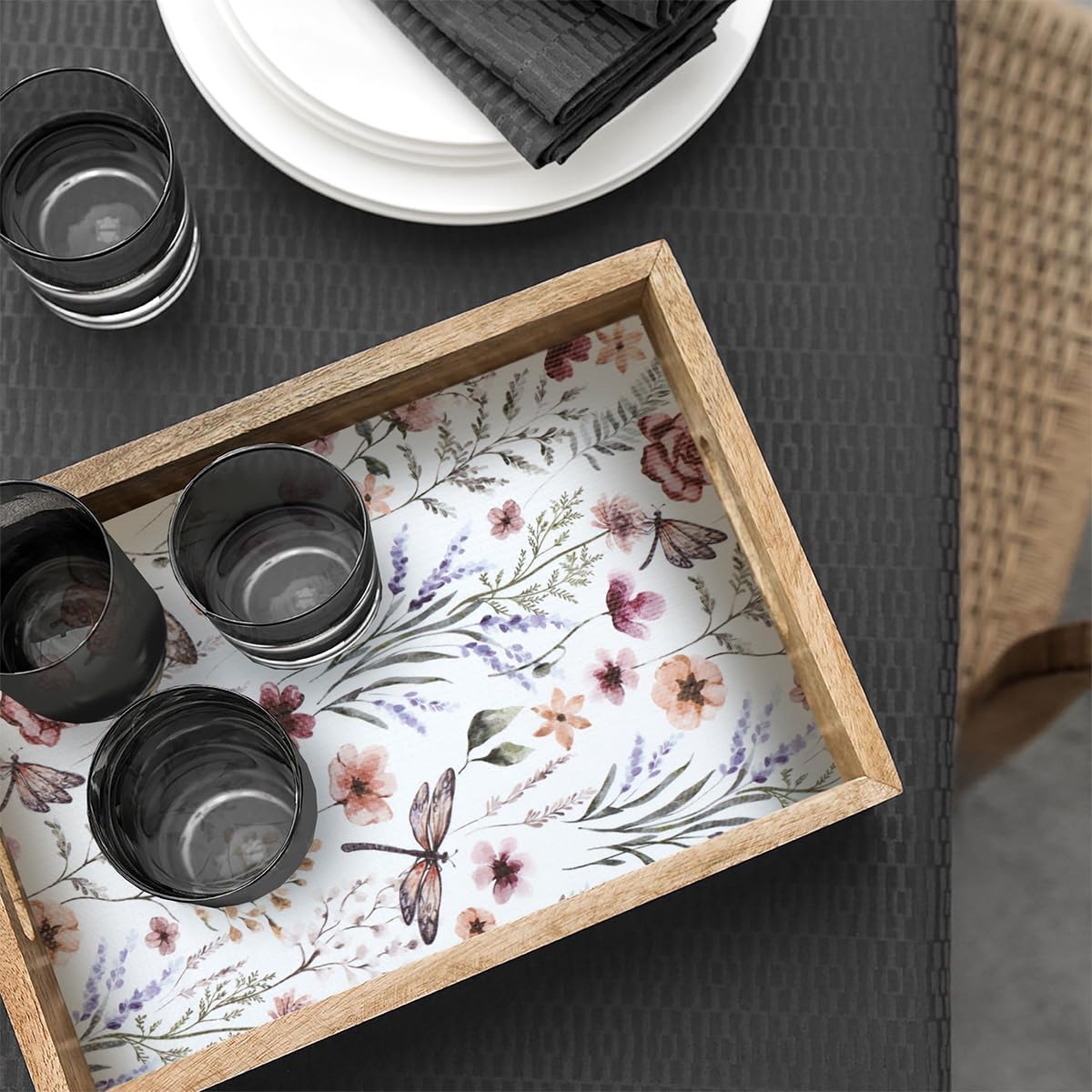 Floral Shelf and Drawer Liner for Kitchen Cabinets,12IN x 20FT Non-Adhesive and Strong Non-Slip