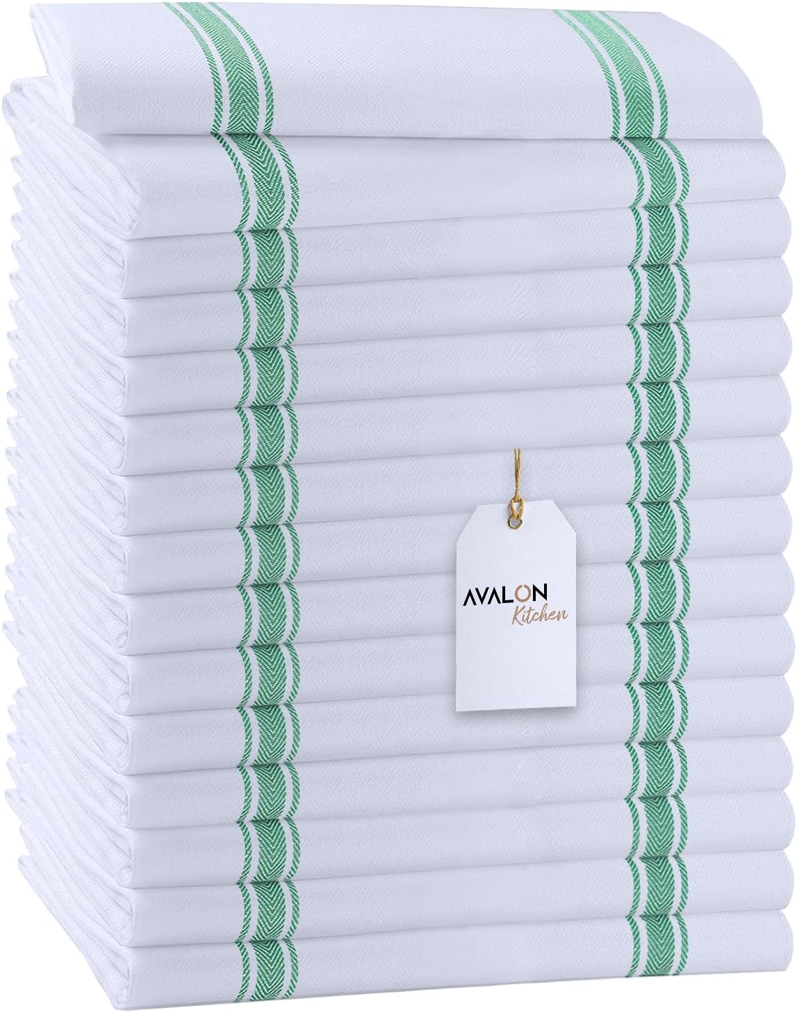 Dish Towels Set (Value Pack of 15) Size 15x25 Inch, 100% Cotton Soft & Absorbent Linen Kitchen
