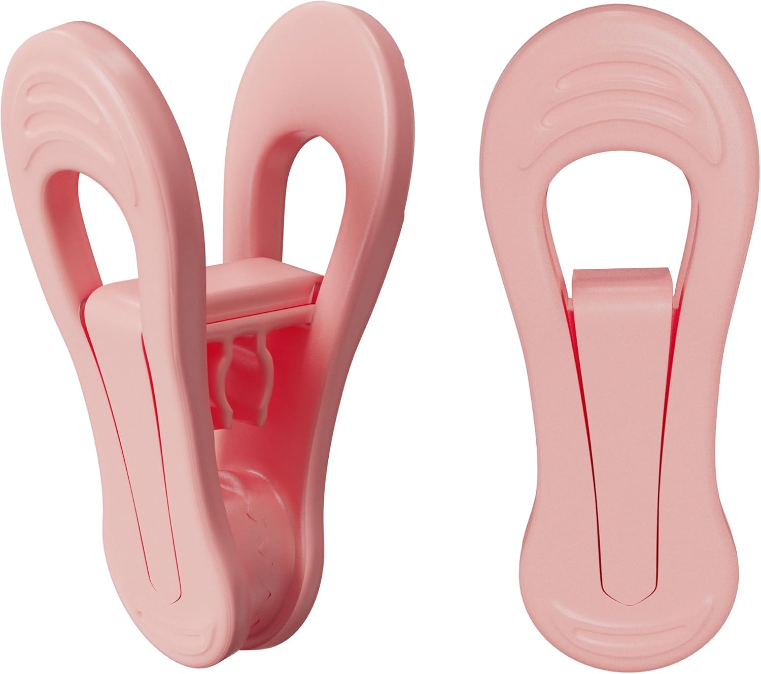 Pink Hangers Clips 60 Pack, Multi-Purpose Plastic Clips for Plastic Hangers Velvet Hanger, Clothes