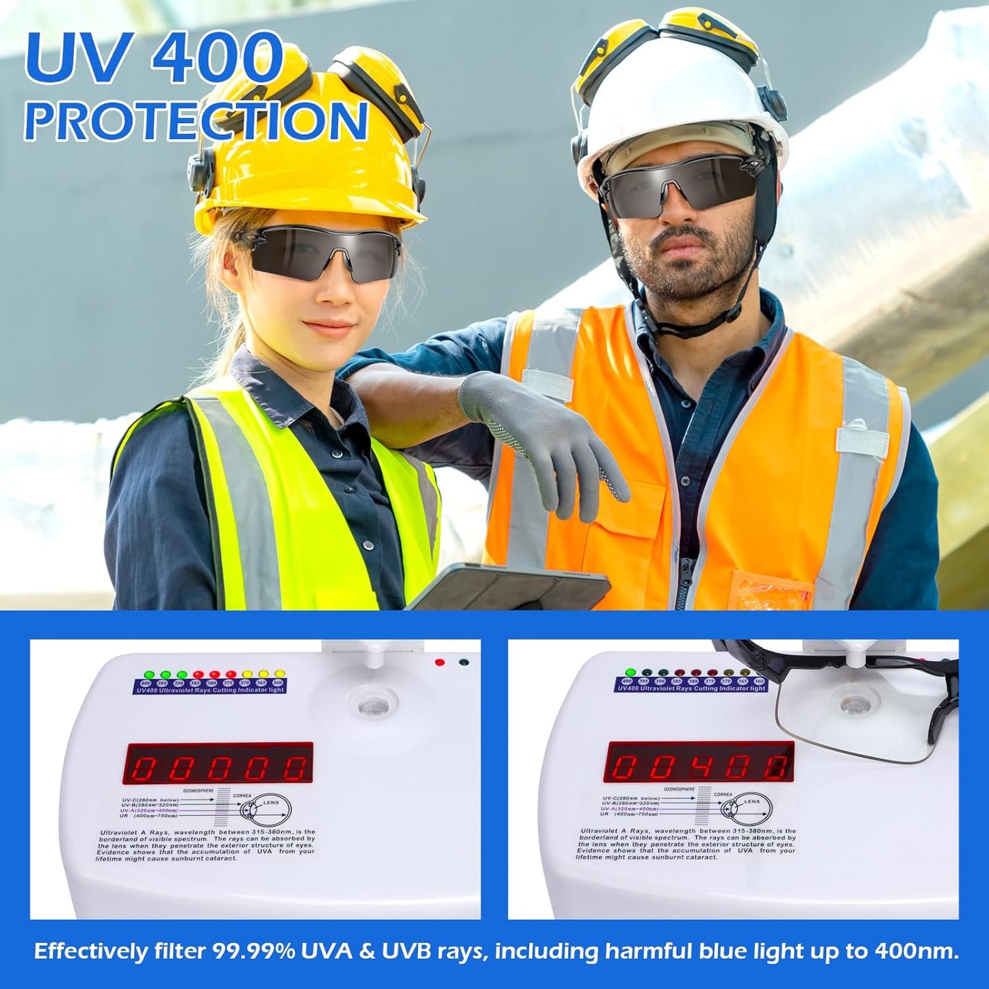 OXG 12 Pack Safety Glasses for Men Women, ANSI Z87.1 Safety Goggles Impact Resistant Protective