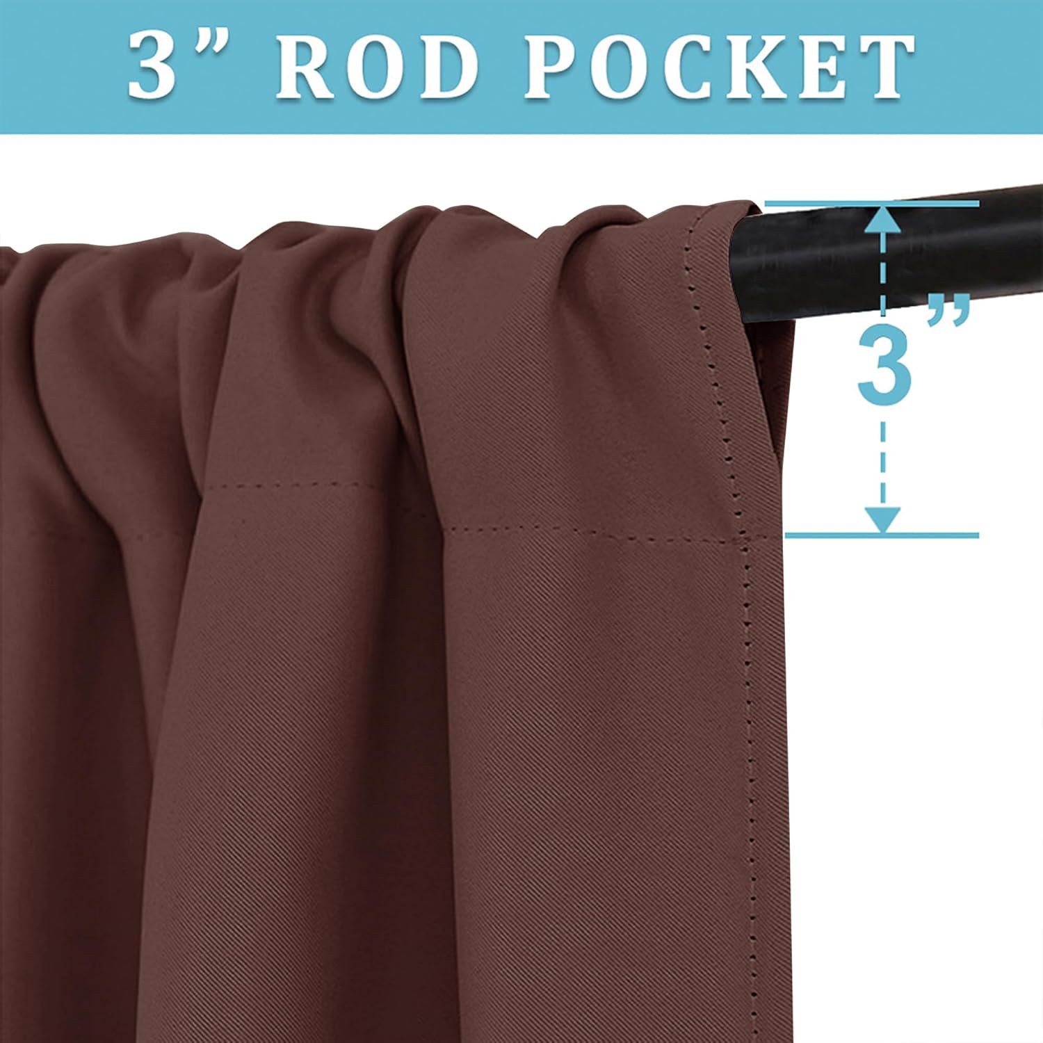 RYB HOME Small Curtains Blackout - Privacy Energy Efficiency Mini Curtains for Kids Bedroom RV