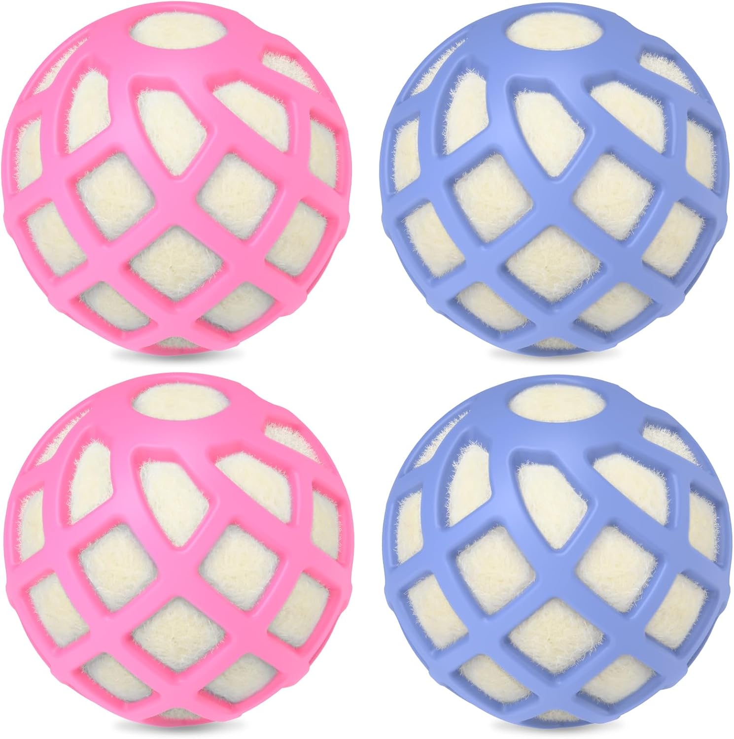 Dryer Balls – Patented Silicone Guard, Natural Wool Core, Super Anti-Tangle & Saves Drying Time
