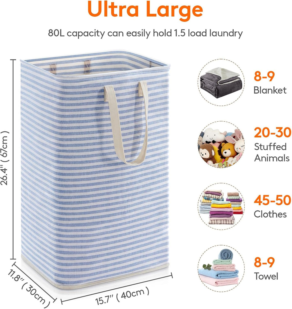 Lifewit Laundry Hamper Large Collapsible Laundry Basket, Freestanding Waterproof Clothes Hamper