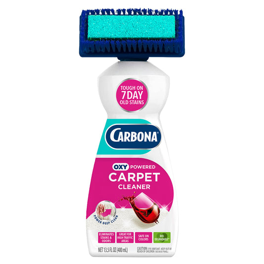 Carbona 2-in-1 Oxy-Powered Carpet Cleaner (13.5 Fl Oz), Spot Cleaner with Dual Sponge & Bristle