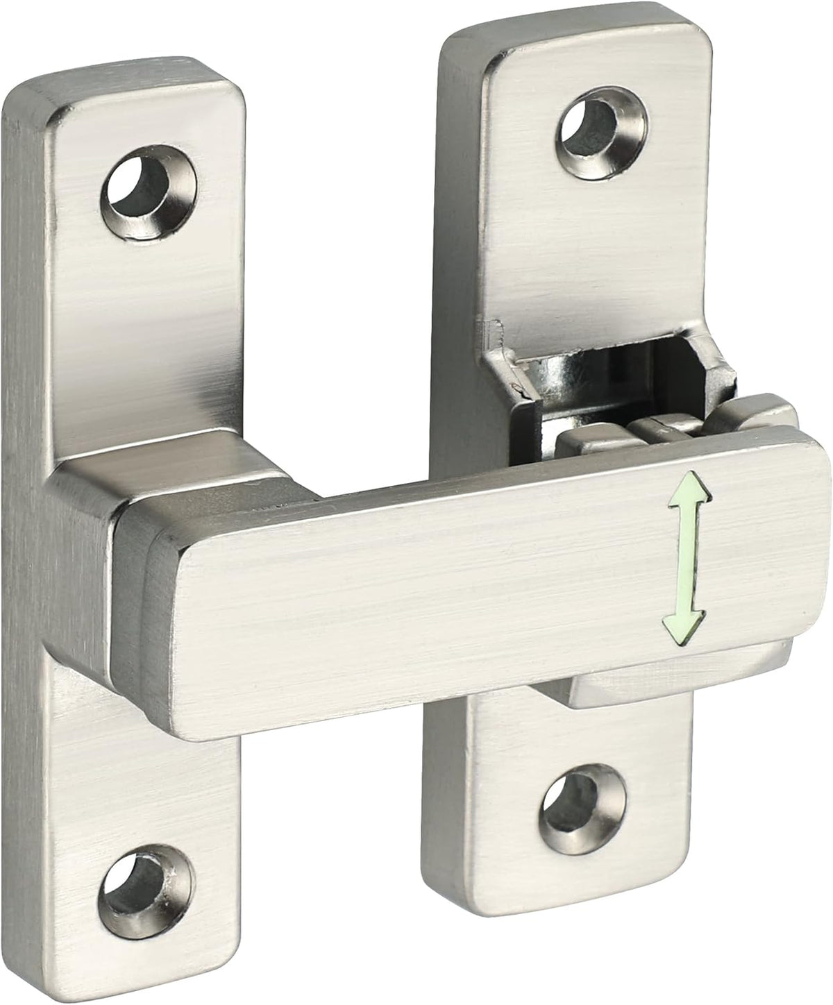90/180 Degree Flip Latch Gate Latch, Heavy Duty Black Safety Door Lock Enhanced Security Flip Latch