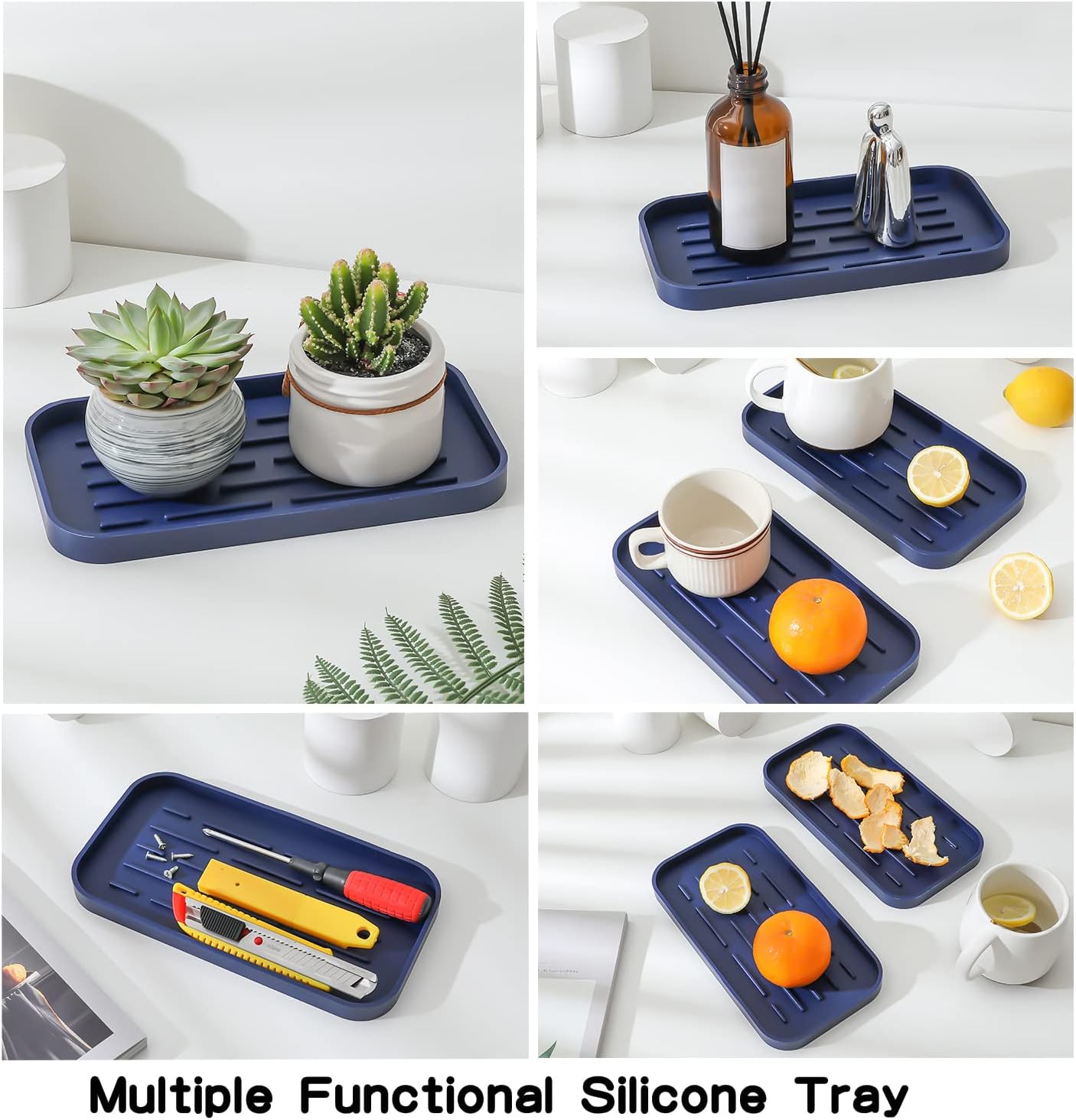 Silicone Kitchen Sink Organizer Tray for Multiple Usage,Eco-Friendly Sponges Holder for Kitchen