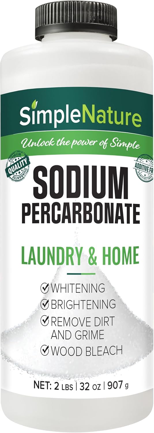 Sodium Percarbonate (2 lbs) - Versatile Non-toxic Biodegradable Scent-Free Cleaner for Home