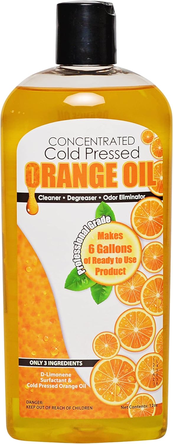Cold Pressed Orange Oil Concentrate |12-ounce Professional Grade All-Purpose Citrus Cleaner