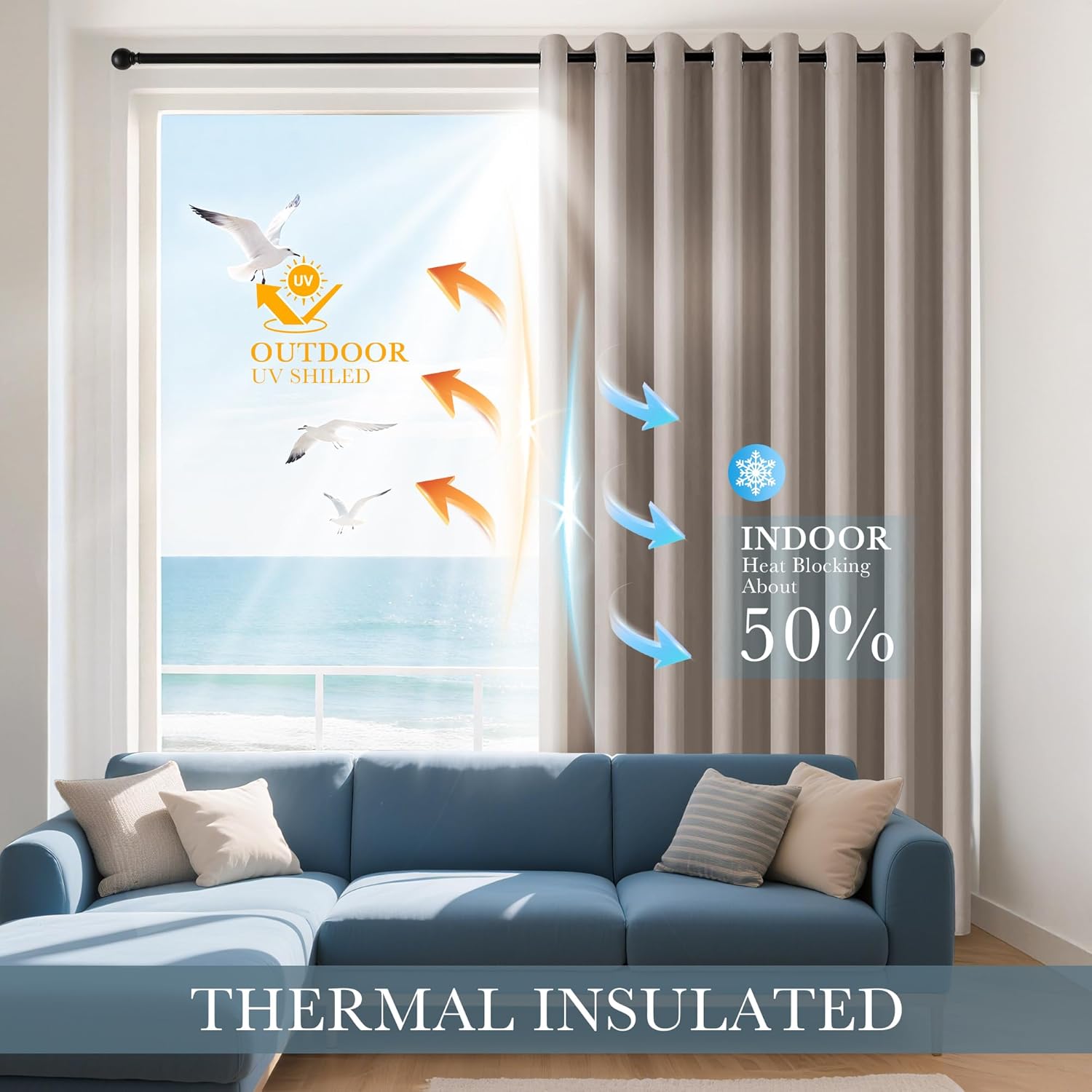 PONY DANCE Blackout Curtains for RV Camper Windows, Privacy Thermal Insulated Mini Curtains &