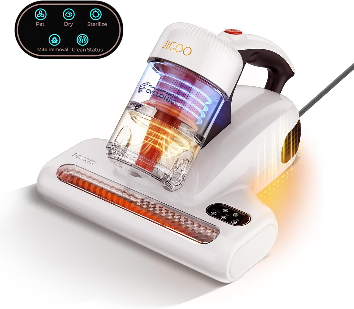 JIGOO J200 Improve Sleep Mattress Vacuum Cleaner Uv Sanitizing, Deep Cleaning Bed Vacuum