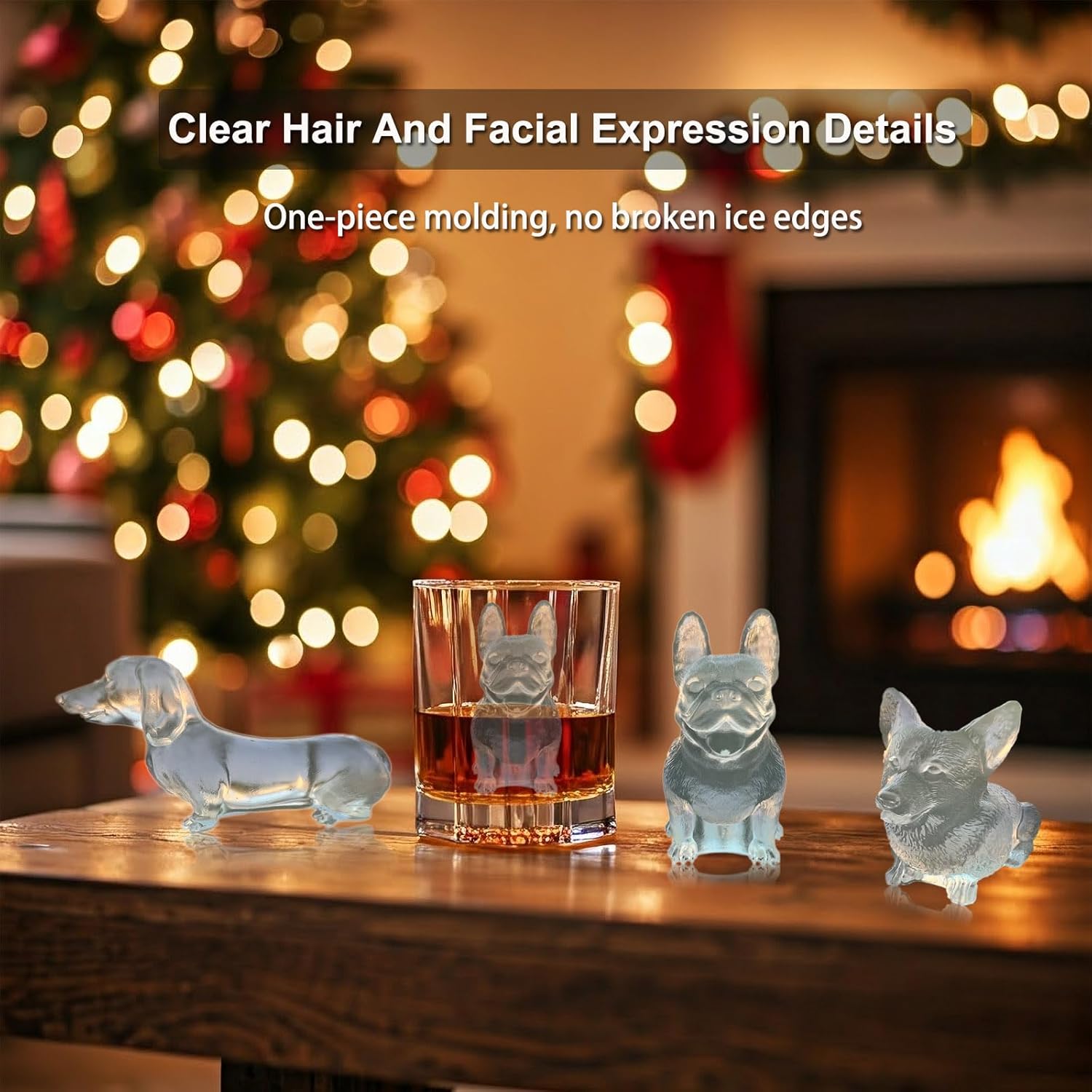 3D French Bulldog Ice Cube Molds Tray Silicone for Whiskey, Cocktail, Coffee Juice Drink; Fun