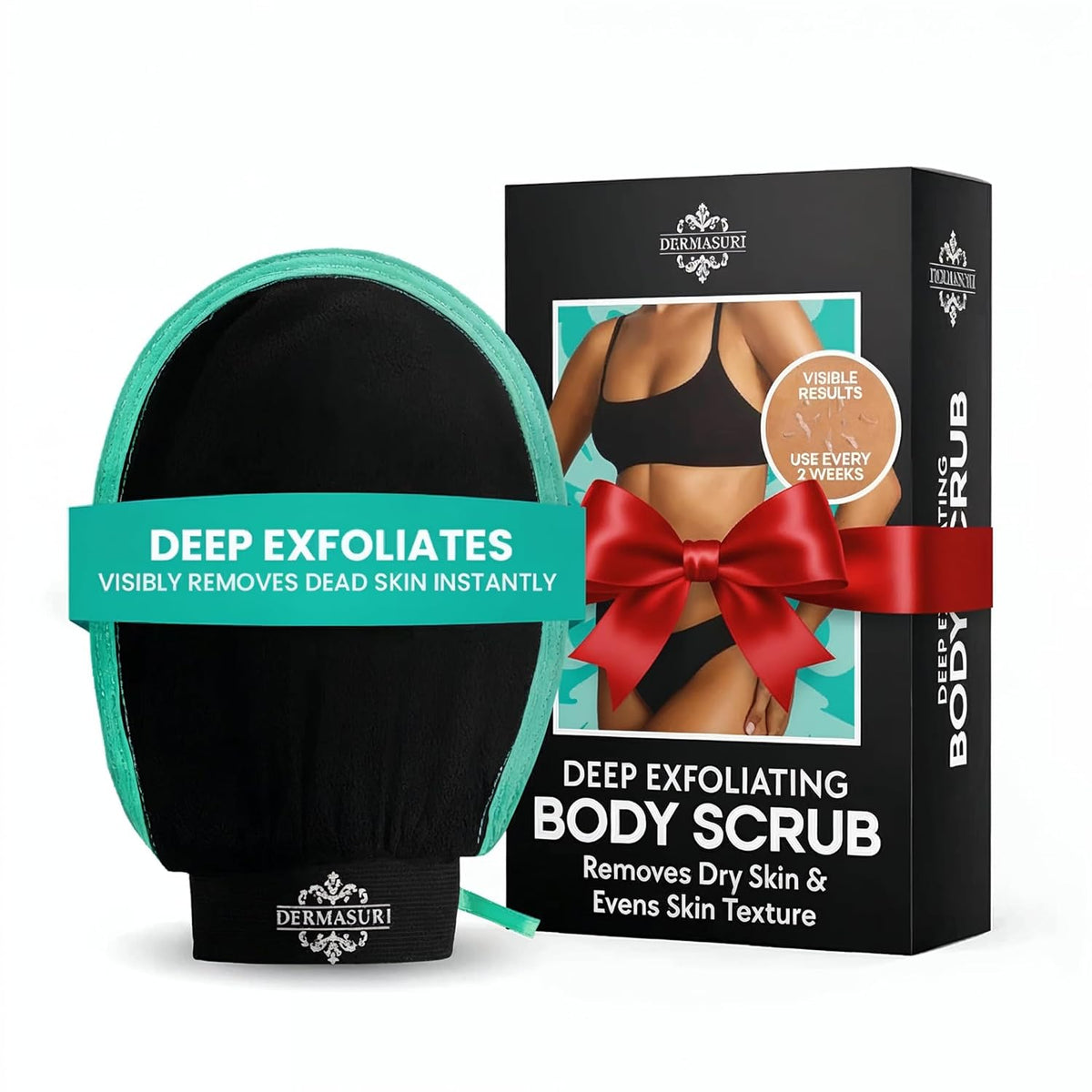 Dermasuri - Deep Exfoliating Glove - Polishing Mitt Body Scrubber - Korean Skin Cleaner Exfoliator