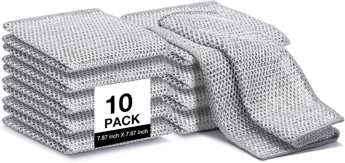Inkhut Non Scratch Wire Dishcloth, Multipurpose Wire Dishwashing Rag for Wet and Dry