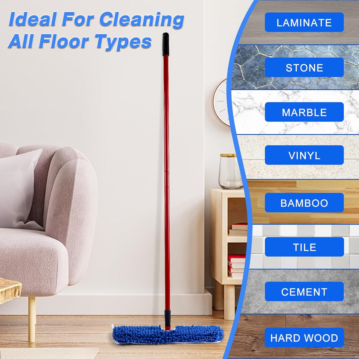 Mop Refill Heads Compatible with O Cedar Dual-Action Flip Mop,Microfiber Replacement Mop Heads for