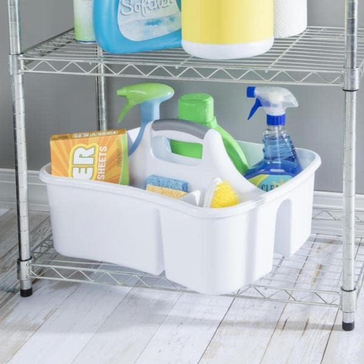 JOEY'Z Extra Large 5 Gallon Divided Cleaning Caddy Organizer with Handle
