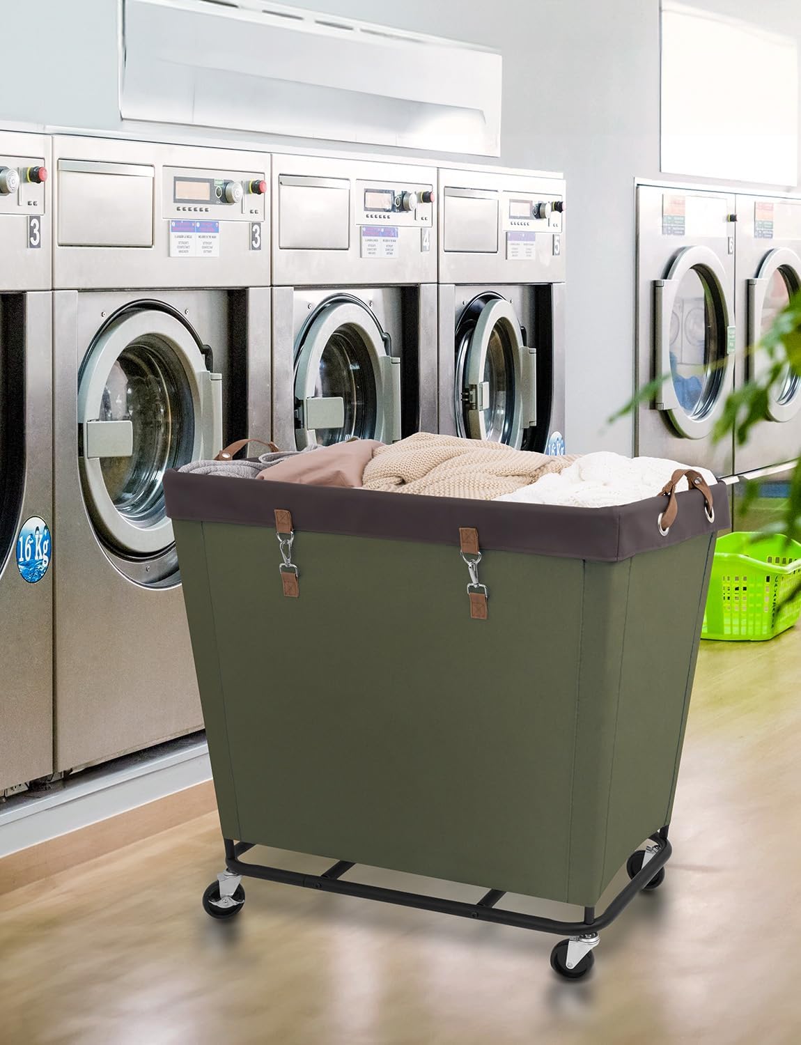 StorageWorks 320L Laundry Basket with Wheels, Extra Large Rolling Hampers for Clothing Organizer