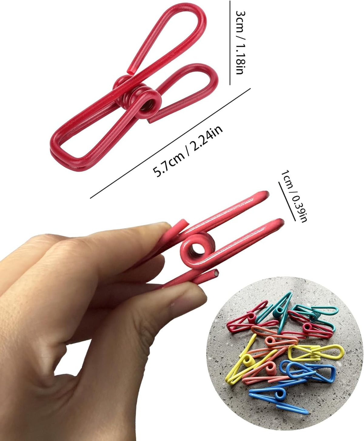 Multipurpose 2 in Chip Bag Clips 10 Pack Metal Clips for Kitchen Food Storage, Laundry Hanging, Bag