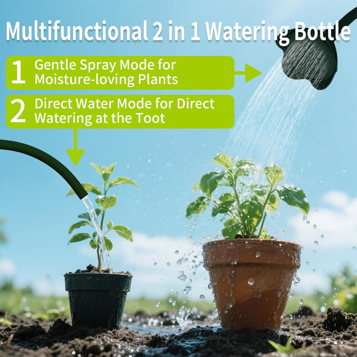 Squeeze Bottles for Plants, 22oz Small Watering Can for Succulent, Muti-Function Squirt Bottle for