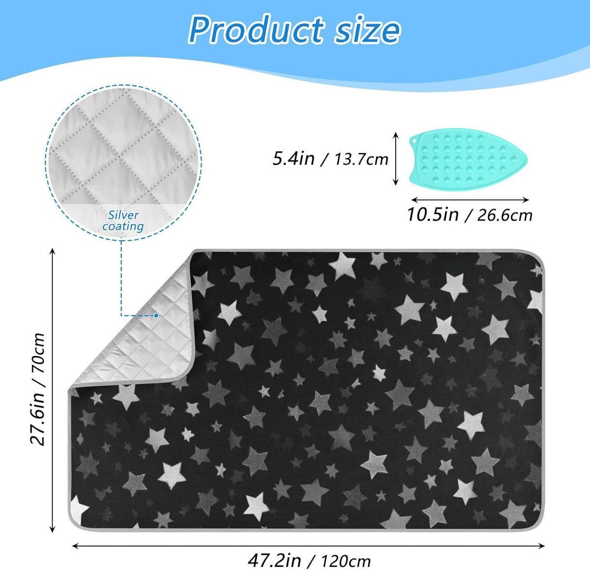 Ironing Mat Portable Ironing Pad Ironing Blanket for Table Top Heat Resistance Double-Side Using