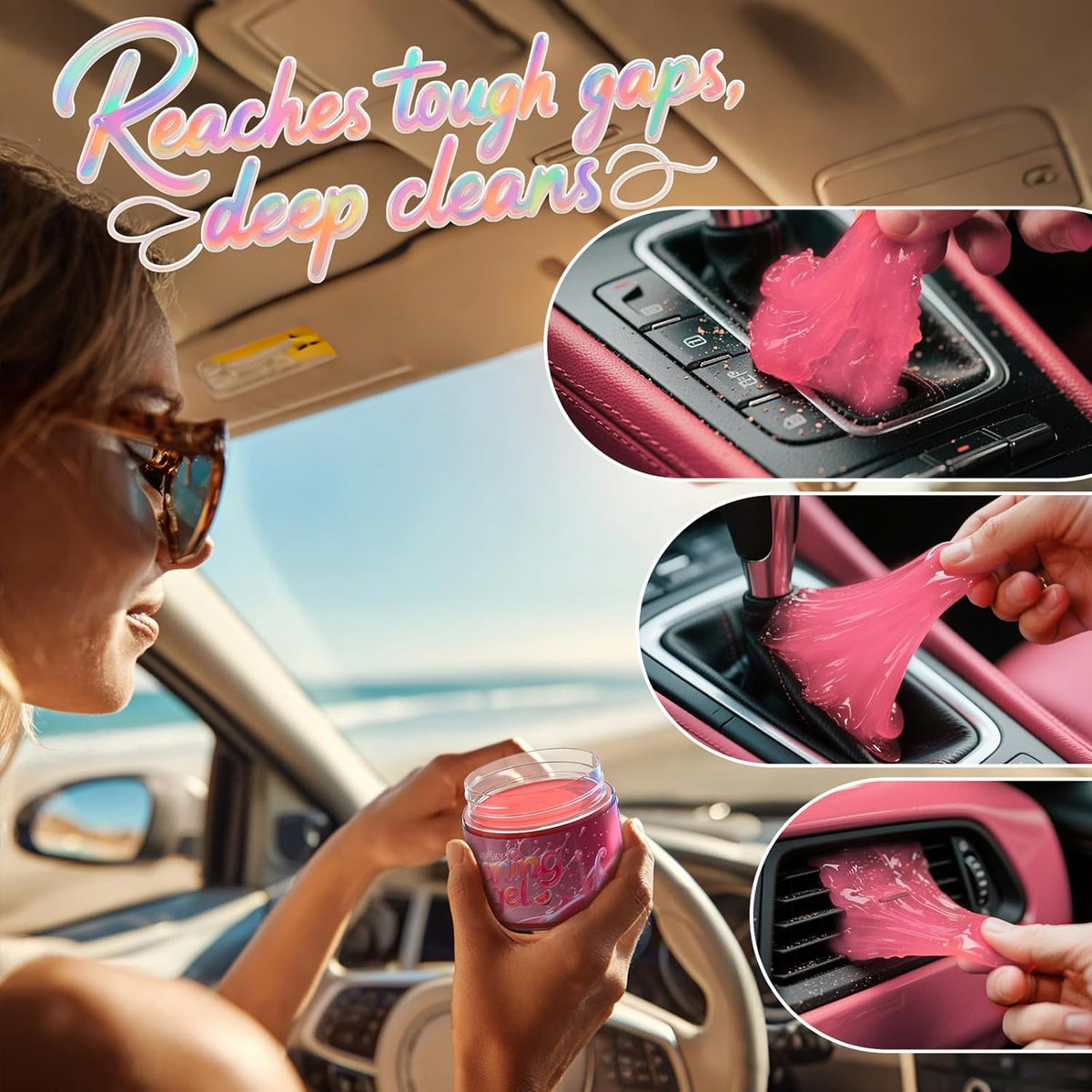 ASFSKY Car Cleaning Gel (Red,Watermelon) Cleaning Putty Universal Dust Cleaning Car Interior