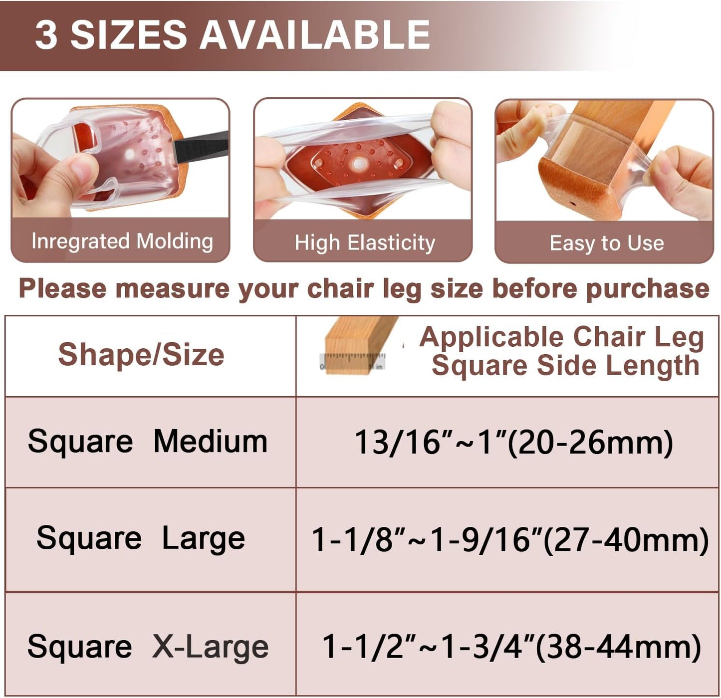 Chair Leg Floor Protectors Chair Leg Protectors for Hardwood Floors Silicone Caps Felt Strengthen