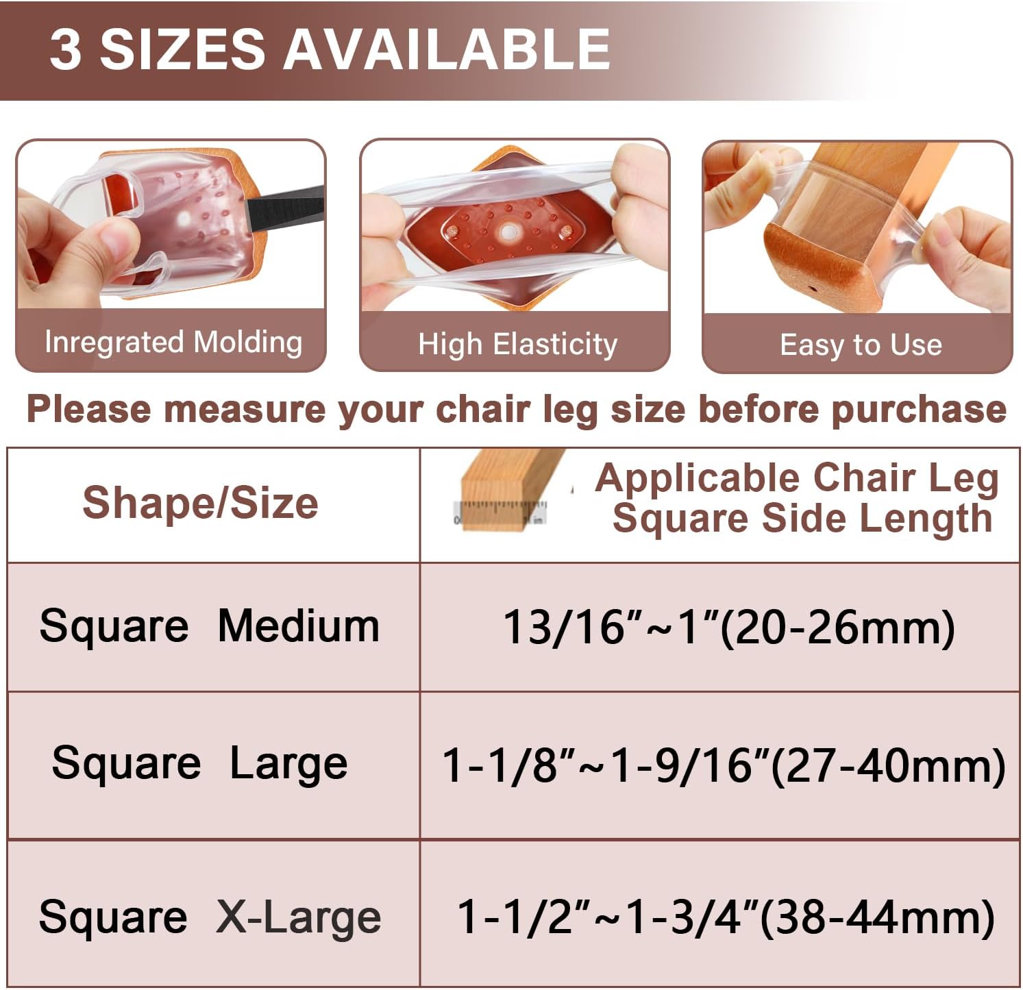 Chair Leg Floor Protectors Chair Leg Protectors for Hardwood Floors Silicone Caps Felt Strengthen
