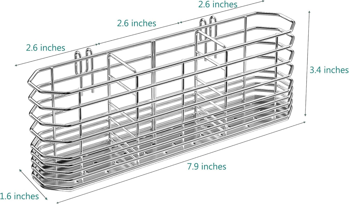 304 Stainless Steel Utensil Holder, Dish Drying Rack, kitchen Utensil Organizer, Knife and Fork