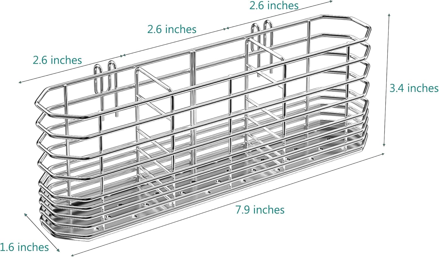 304 Stainless Steel Utensil Holder, Dish Drying Rack, kitchen Utensil Organizer, Knife and Fork